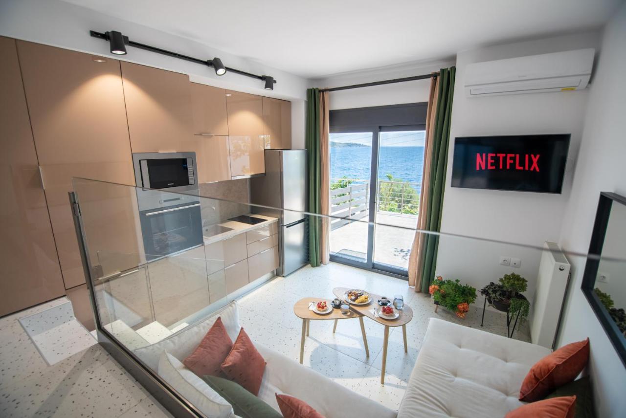 Anemos Seaside Apartment Néosz Marmarász Kültér fotó