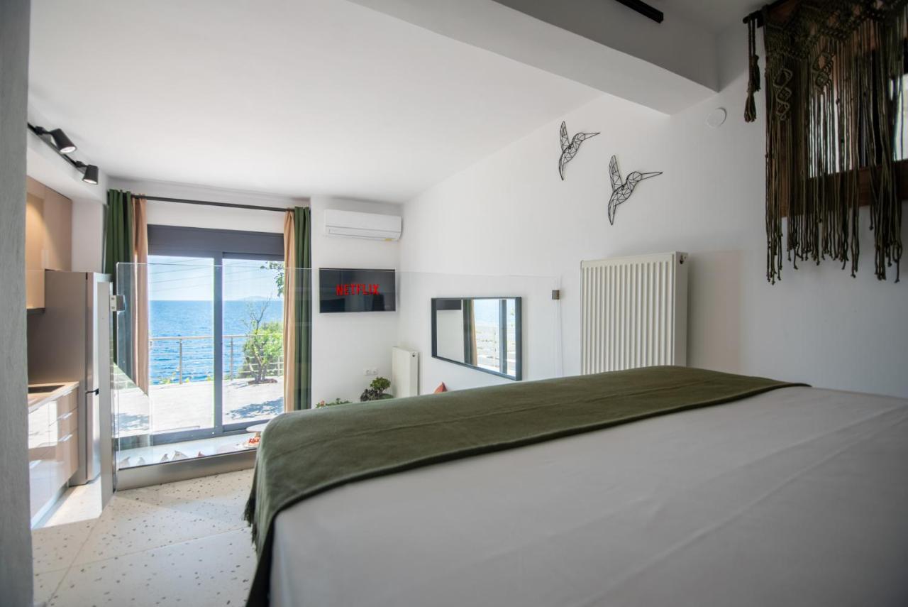 Anemos Seaside Apartment Néosz Marmarász Kültér fotó